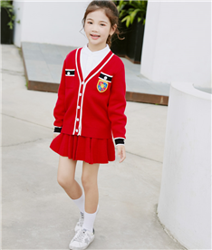 冬季女中小学生礼服（红）